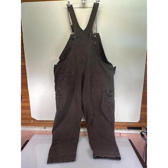 Carhartt Brown Denim Overalls 52/30 - Picture 5 of 14
